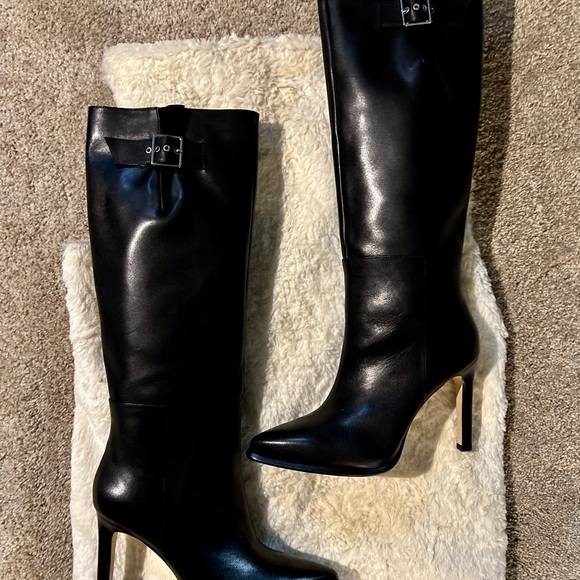 Brand New in Box! Paige Hazel Knee High Boots! 8 Stacked Heel Adjustable Calf - Picture 8 of 16